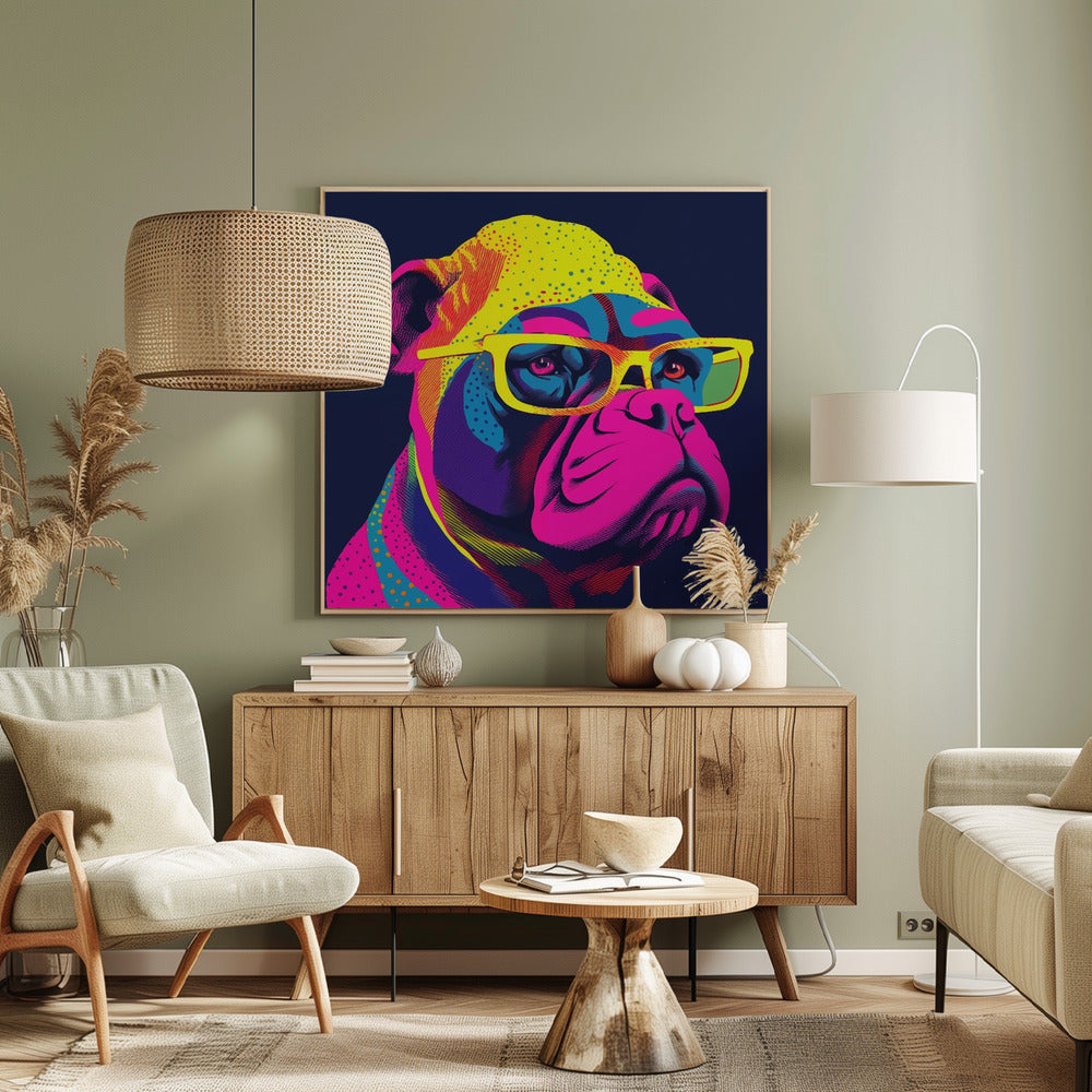 Hund neonvibbar | Canvas