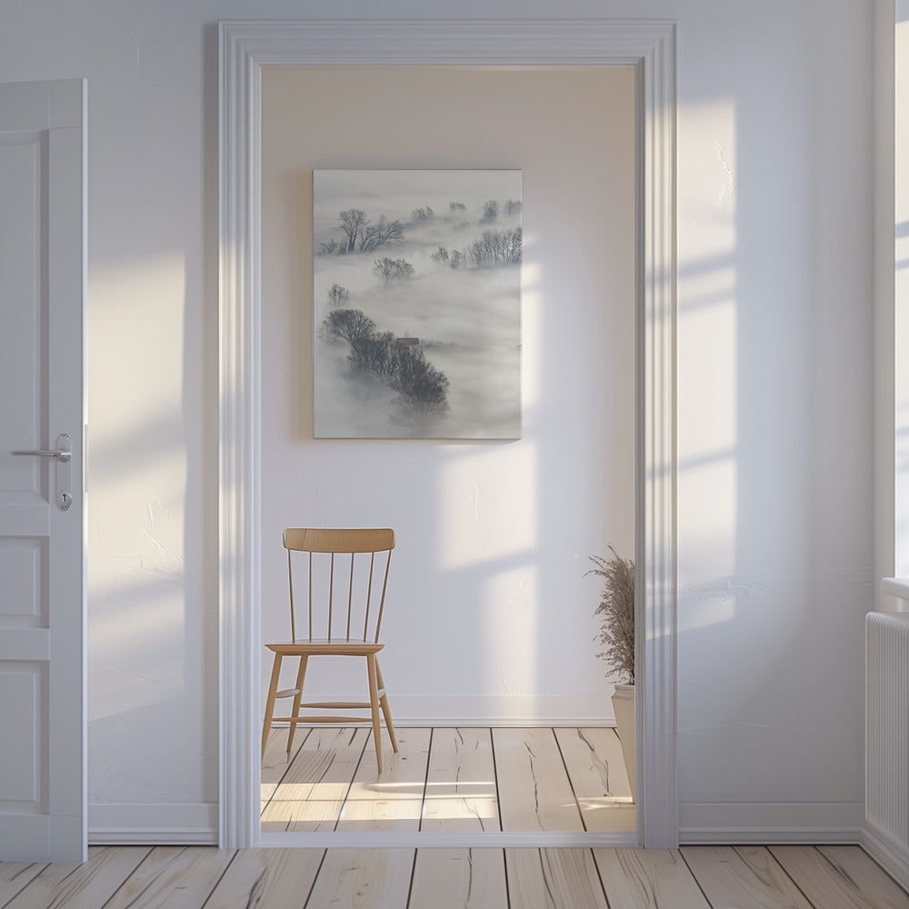 Träd i dimman | Canvastavla