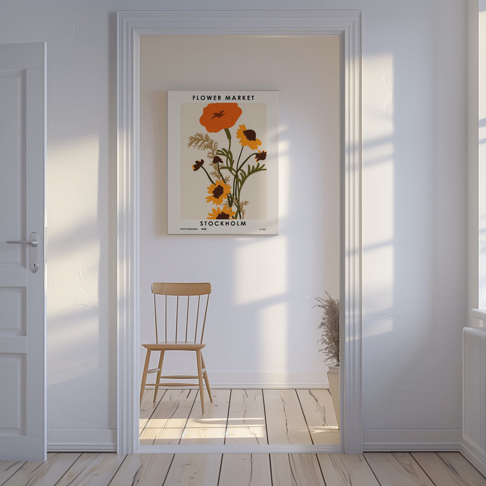 Marché aux fleurs. Stockholm | Tableaux sur Toile