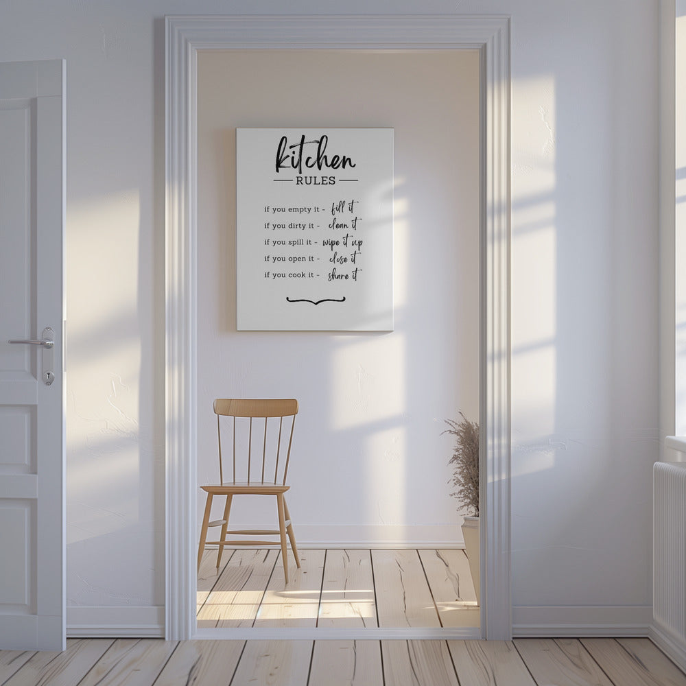 Règles de la cuisine | Tableaux sur Toile