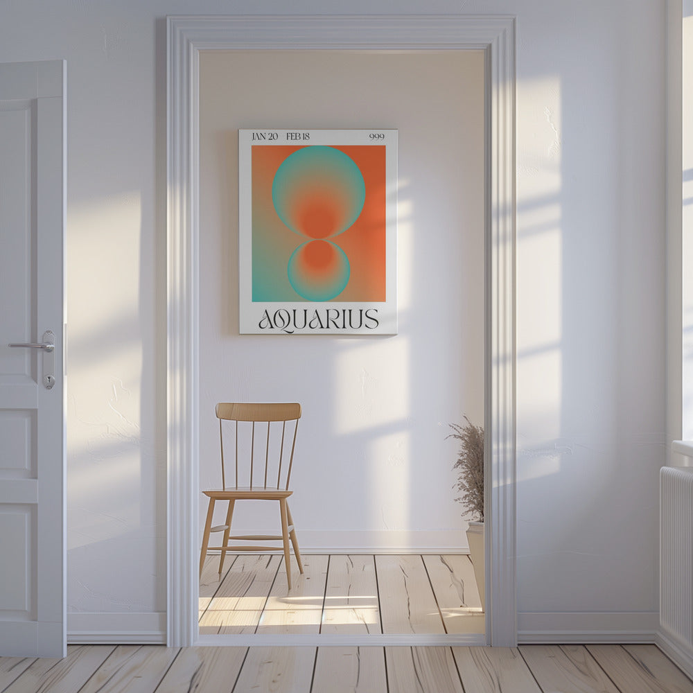 Gradient Circles in Coral and Teal Tones | Canvas