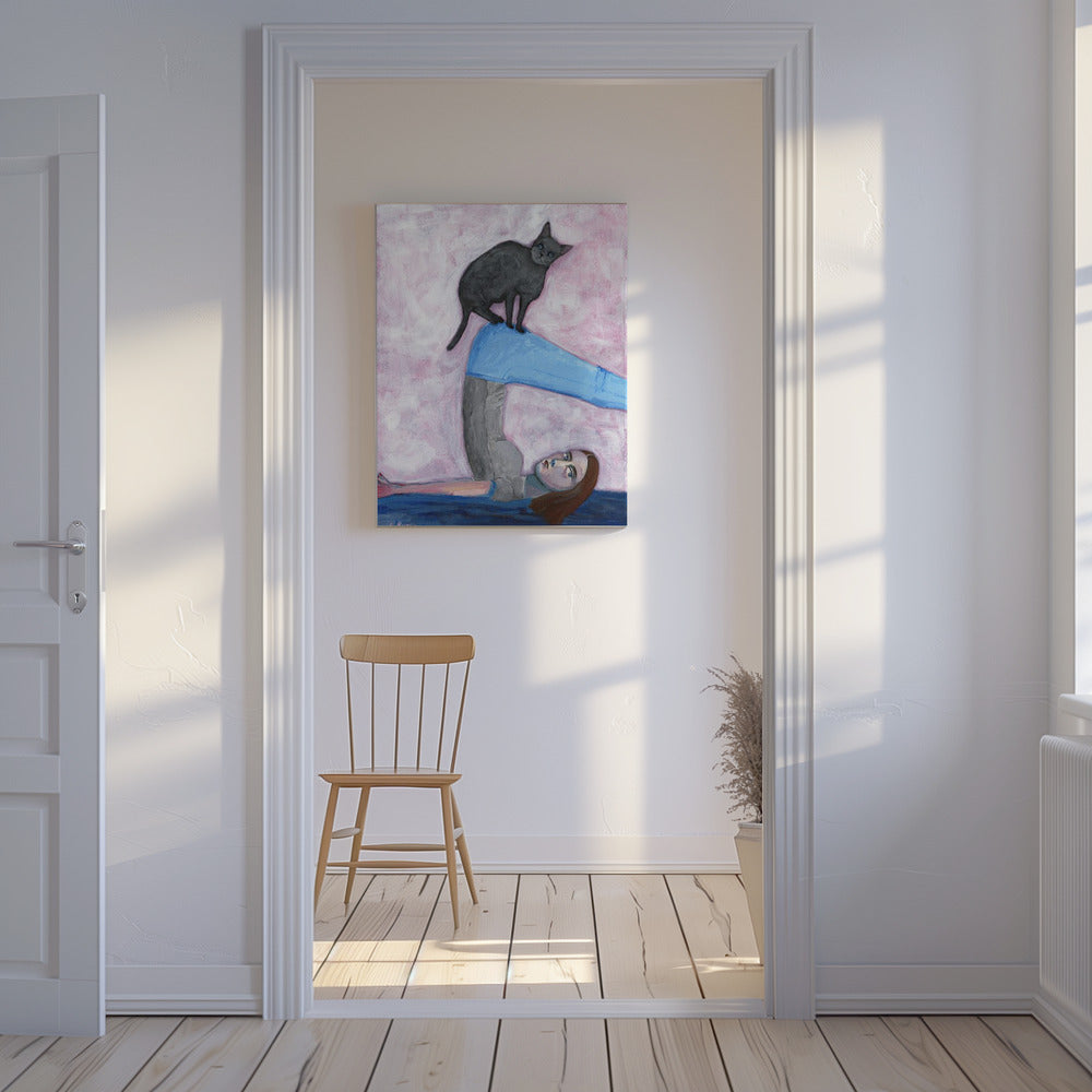 Yoga med min katt | Canvas