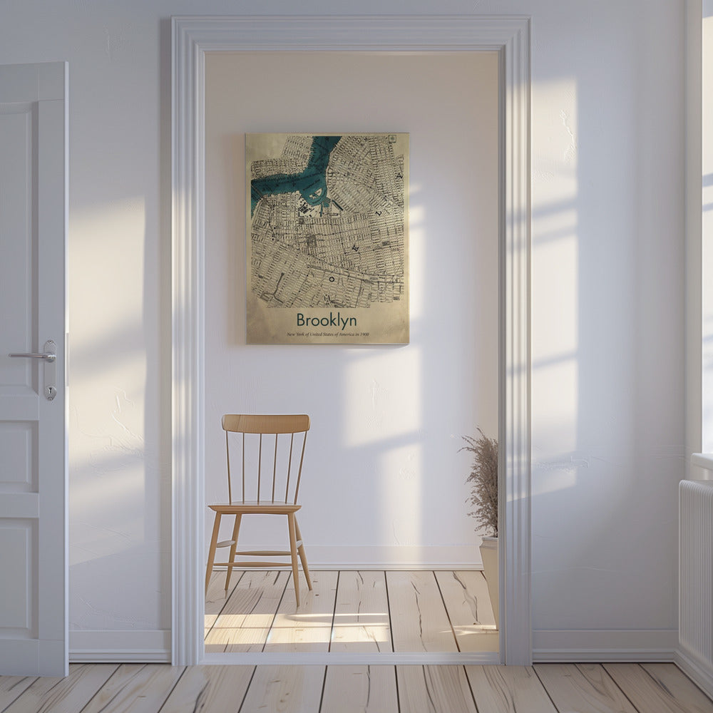 Brooklyn karta | Canvas