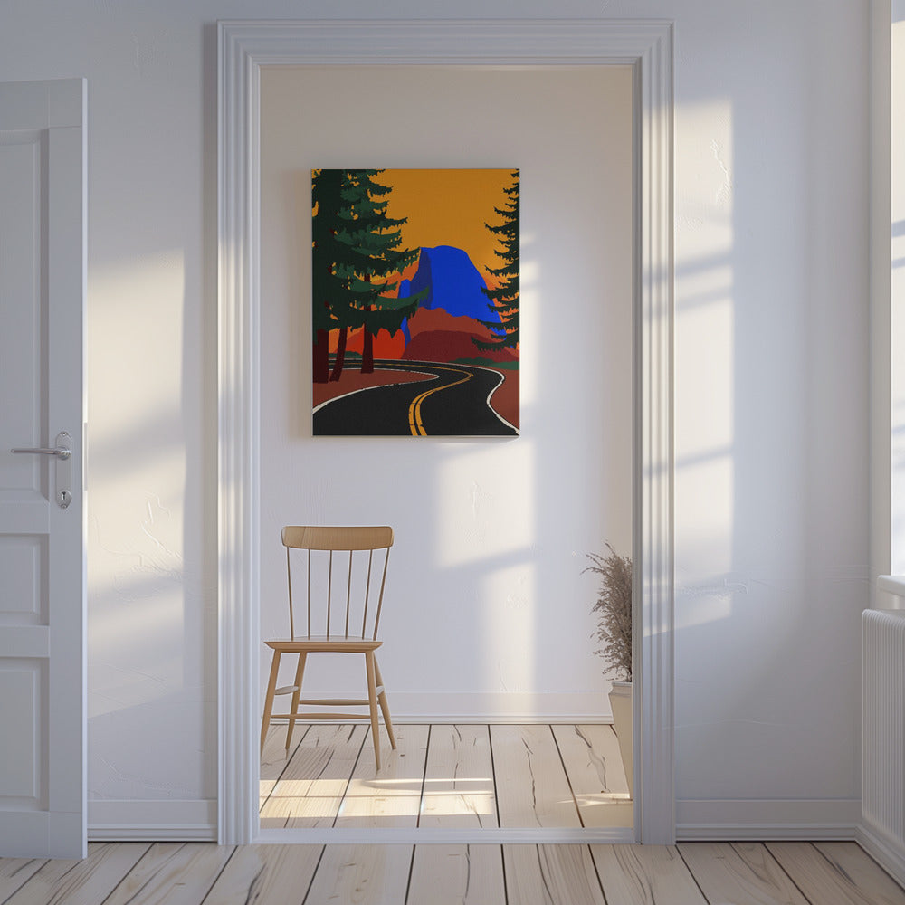 Clacier Road med halv kupol | Canvastavla