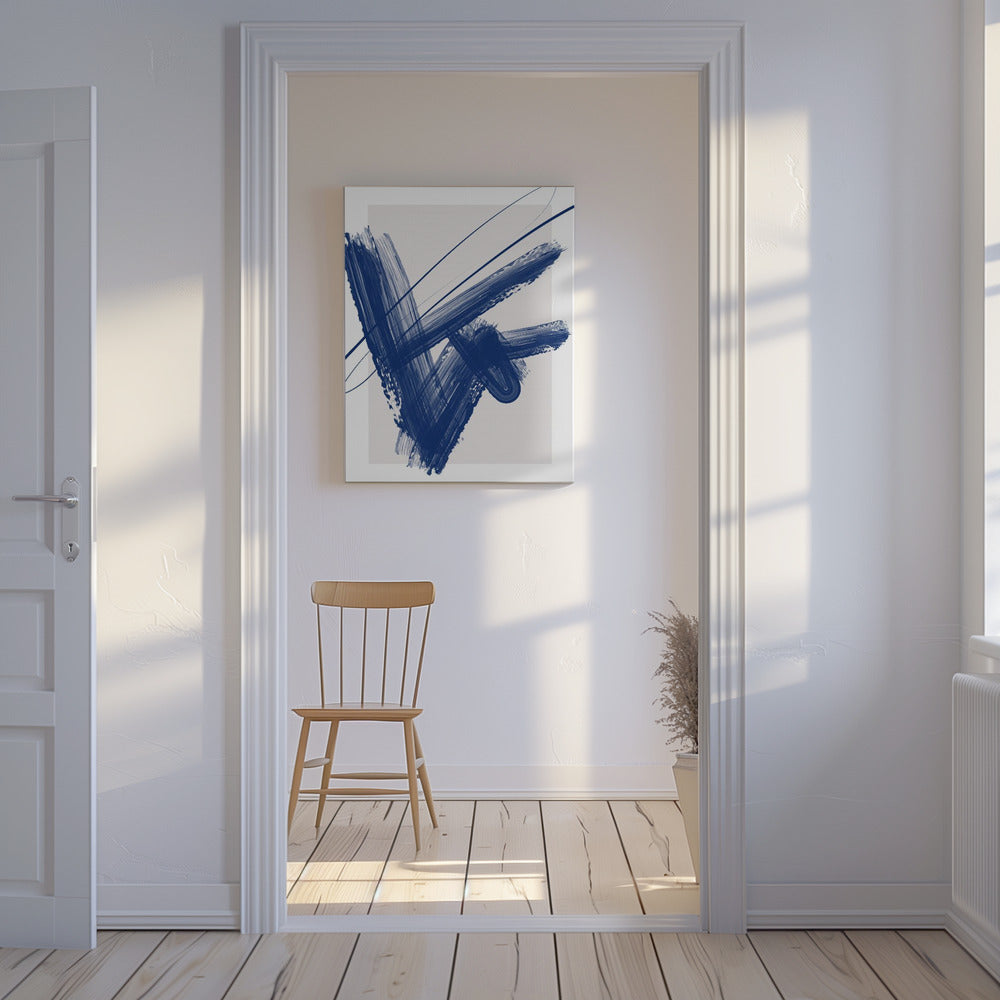 Bold Blue Brushstrokes | Canvas