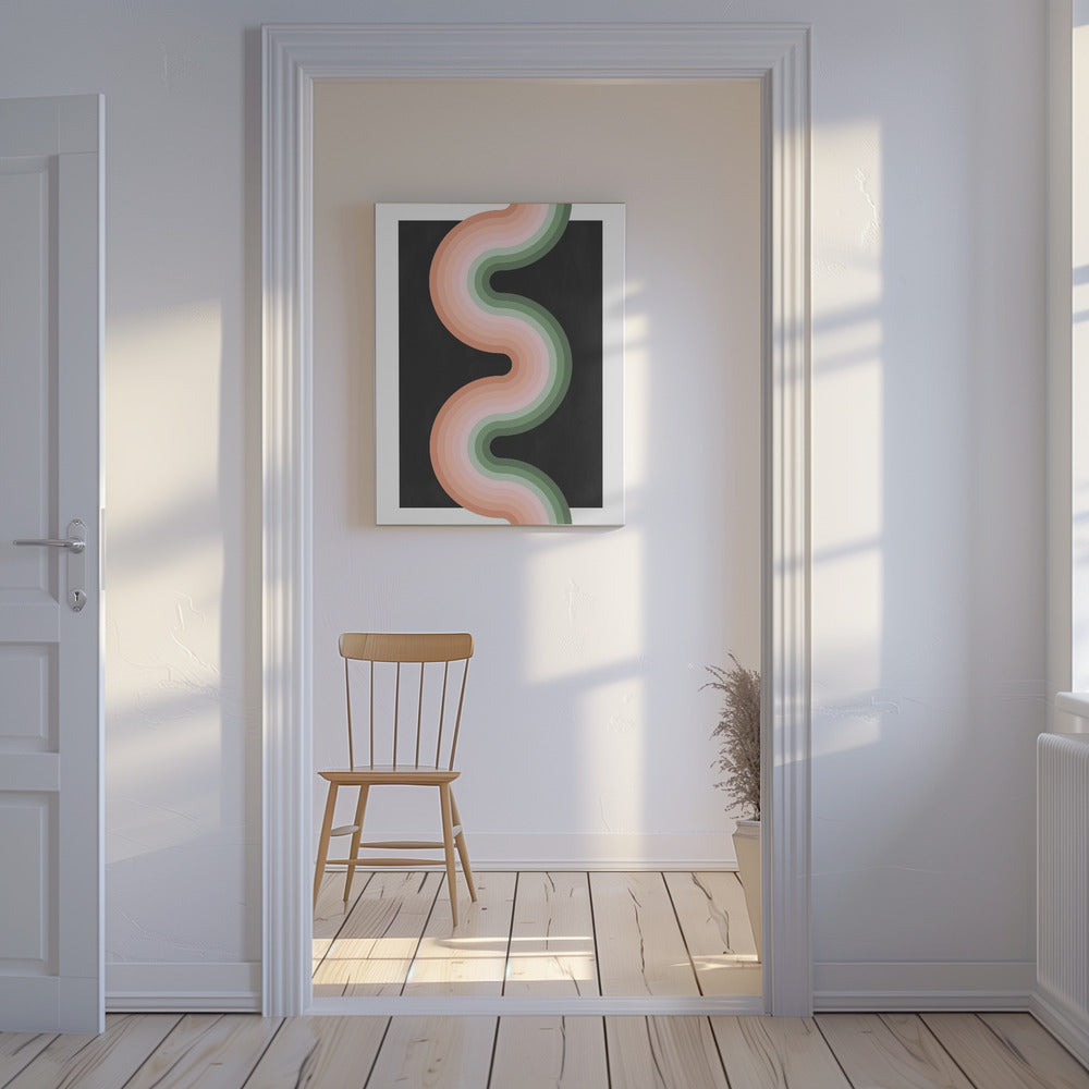Wavy Pattern With Layered Pastel Tones | Canvas