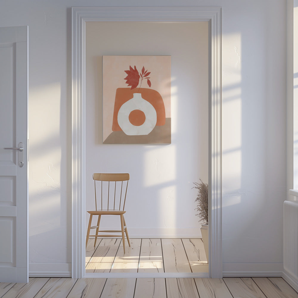 Vase and Leaves | Canvas
