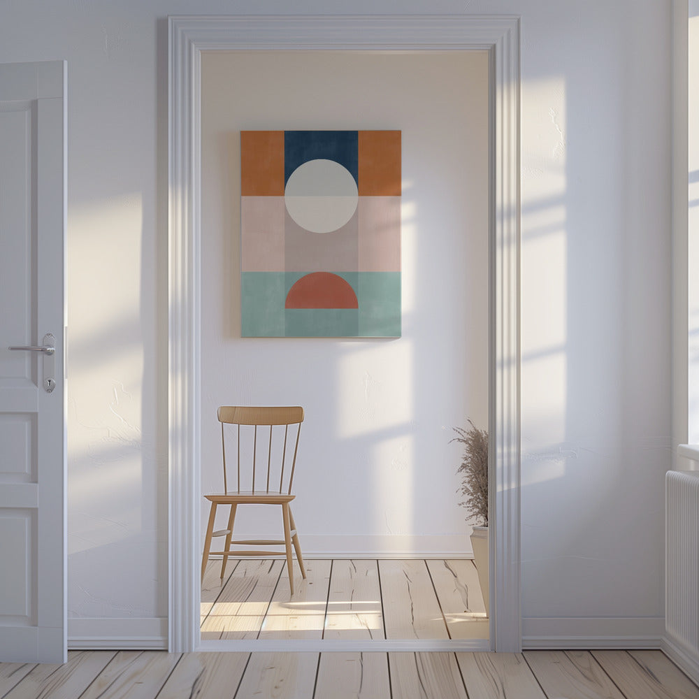 Abstract Geometric Artwork With Earthy Tones | Canvas