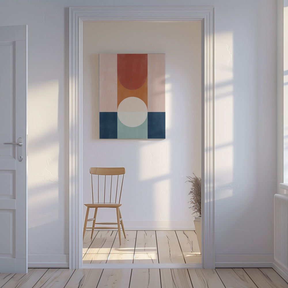 Abstract Design With Geometric Shapes | Canvas