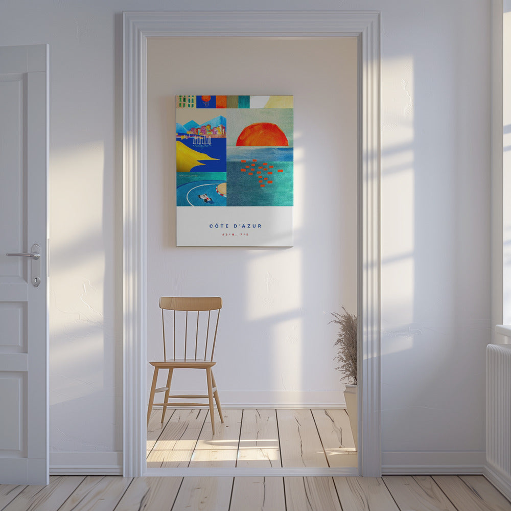 MODERN RIVIERA: COLOURFUL CÔTE D&#039;AZUR POSTER | Canvas