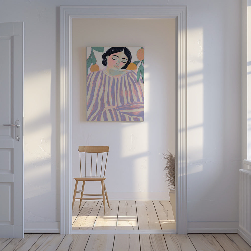 Sleeping in Stripes | Canvas