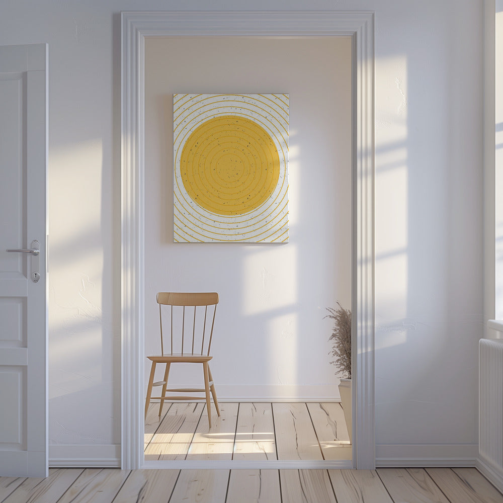 Konzentrische gelbe Kreise | Leinwand