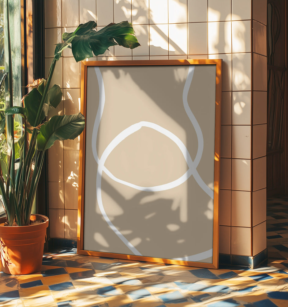 Beige linjer 04 | Poster