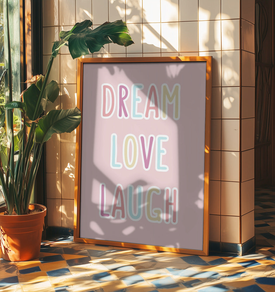 Träume, Liebe, Lachen | Poster - Kunstdruck