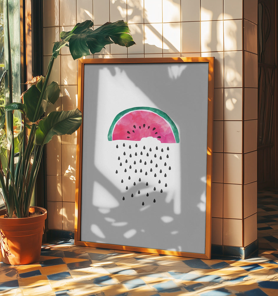 Wassermelonenregen | Poster - Kunstdruck