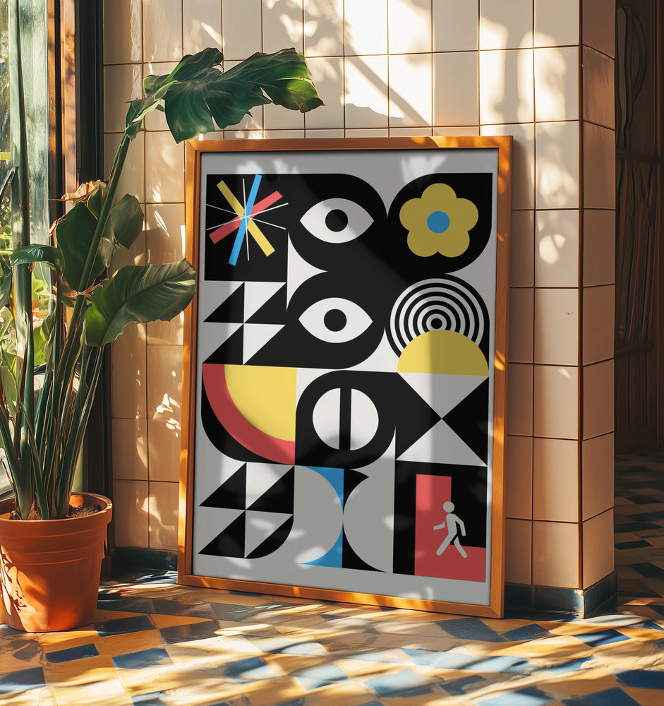 Maximalistisk geometrisk surrealistisk design | Poster