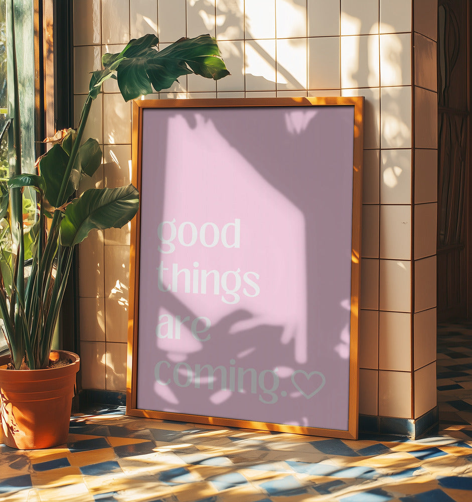 Hoffnungsvolle rosa Brise | Poster - Kunstdruck
