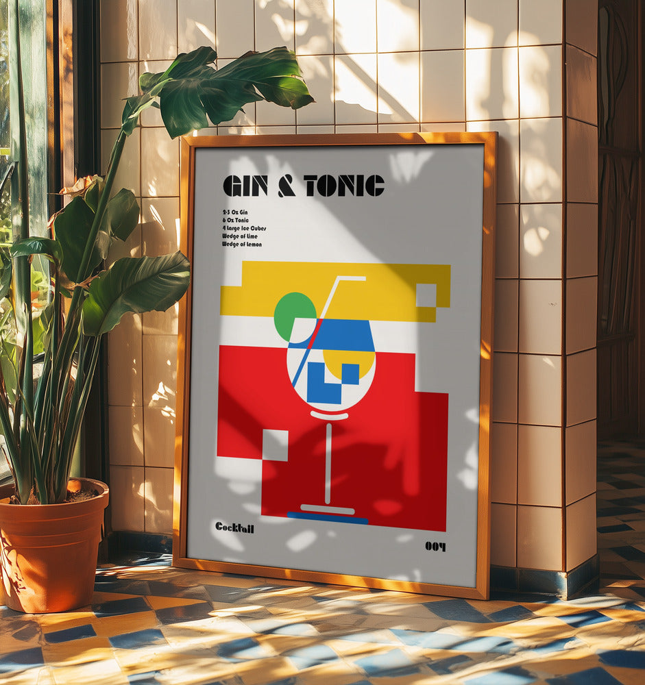 Gin &amp; Tonic Bauhaus Cocktail | Poster