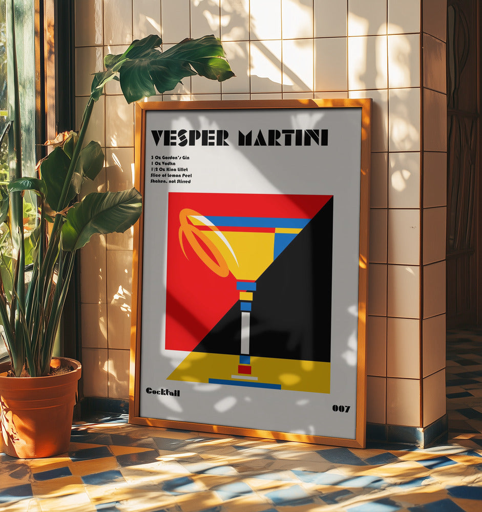 Vesper Martini Bauhaus Cocktail | Poster
