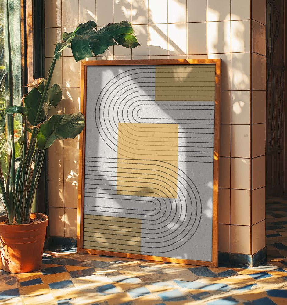 Gráfico moderno amarillo | Posters  - Impresiones de Arte