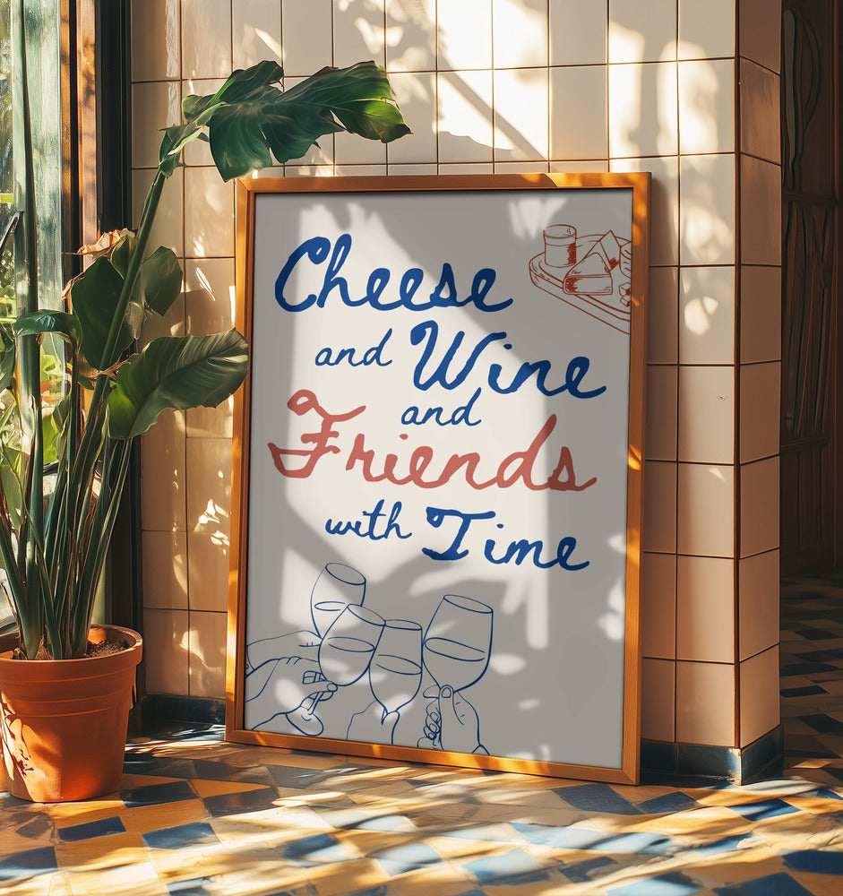 Ost och vin..., Text + Illustration | Poster