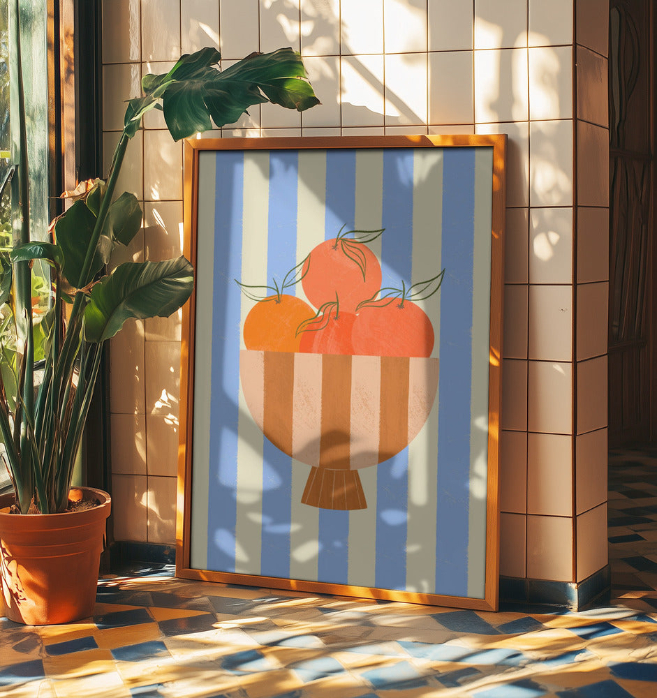 Schale mit Orangen | Poster