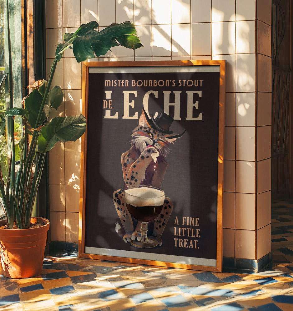 Bourbon De Leche Guinness-stil kattkonst | Poster