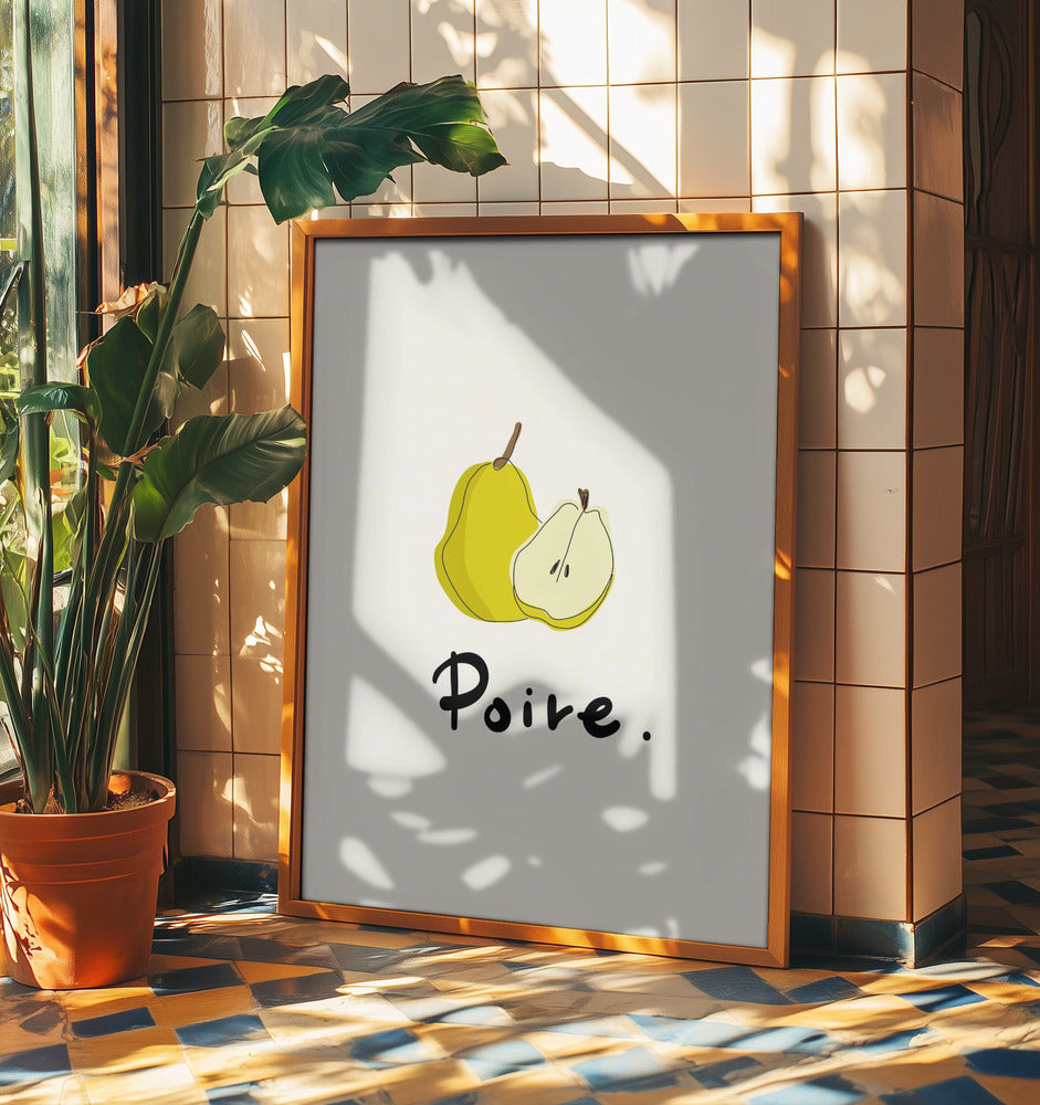 Modern French Fruits Collection "Pear / Poire" | Affisch
