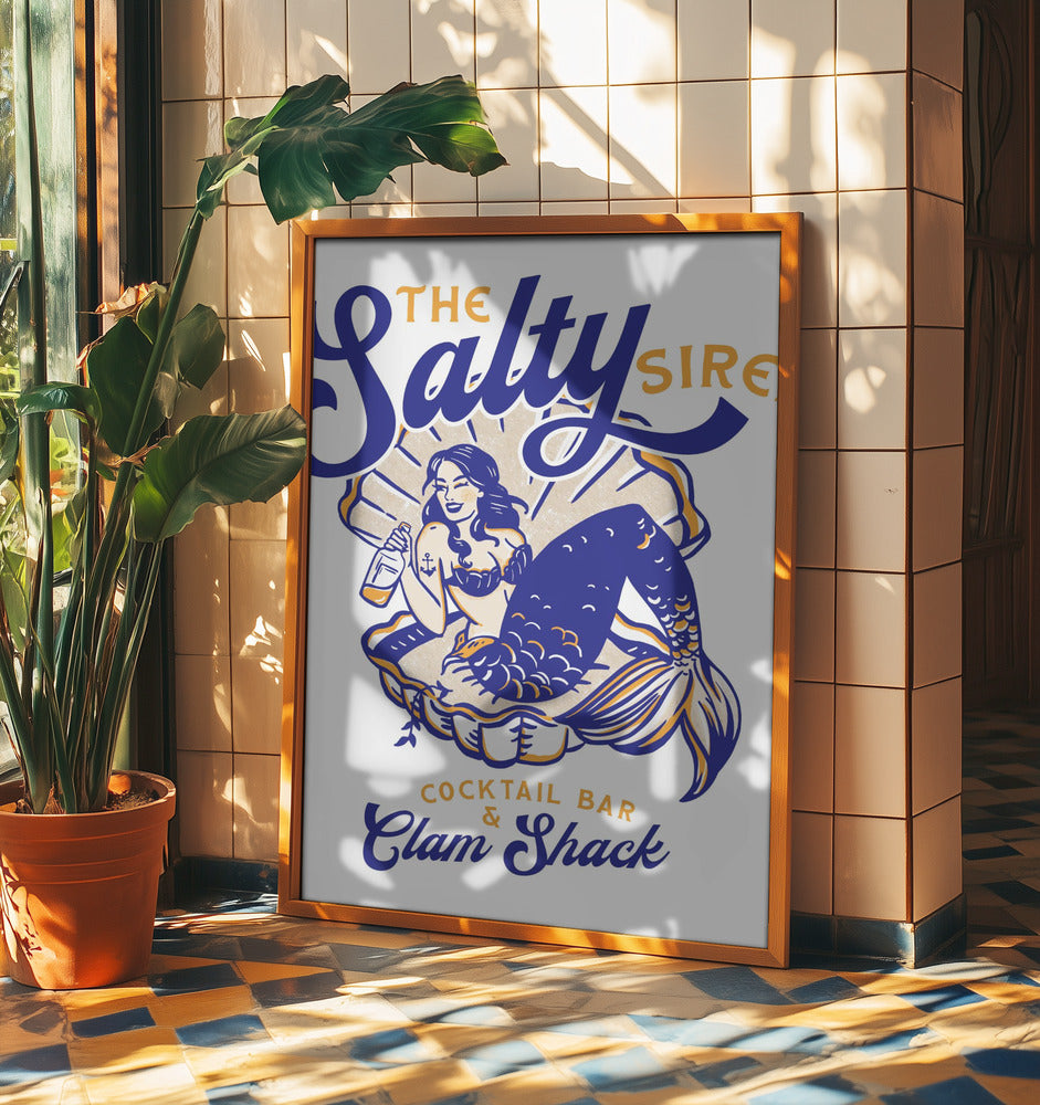 Salty Siren Cocktail Bar &amp; Clam Shack Sjöjungfru | Poster