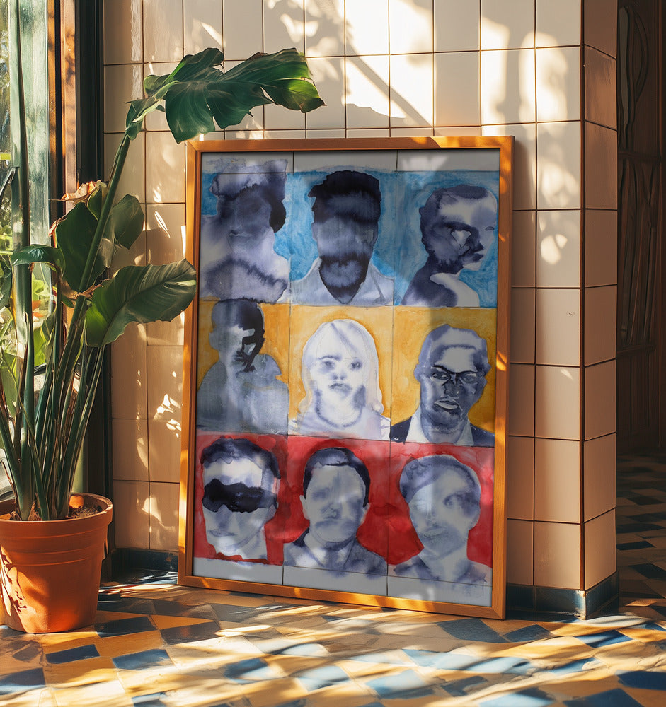 Porträttrutnät nr 1 | Poster