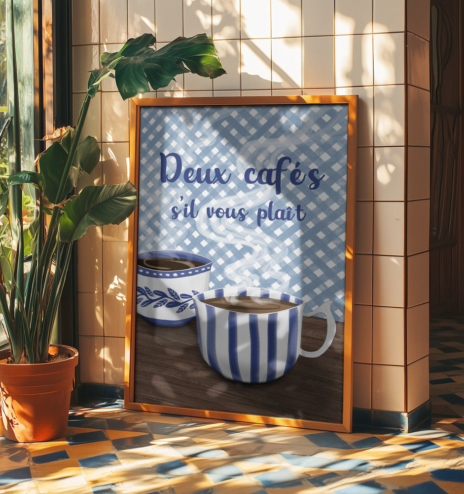 Två kaffe tack | Poster