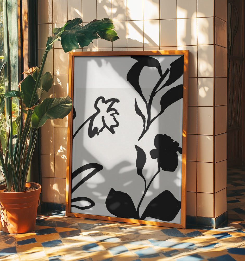 Monokroma blommor | Poster