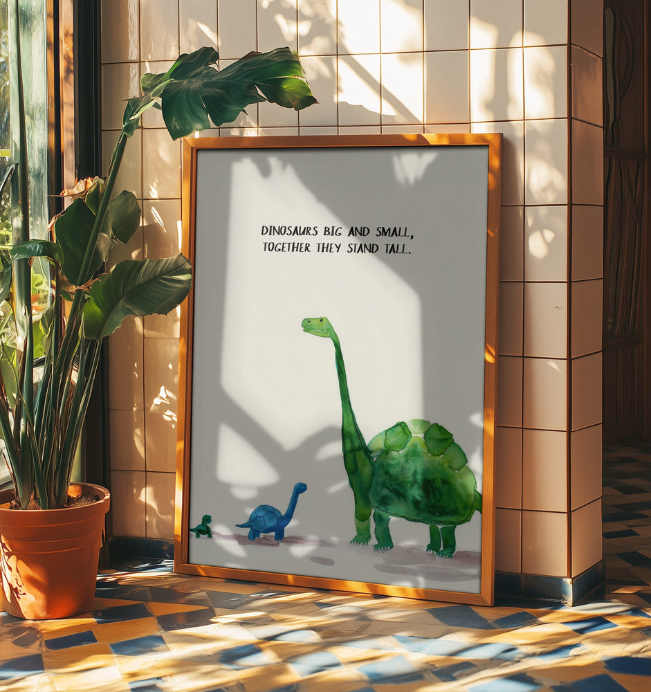 Dinosaursbigandsmall | Poster