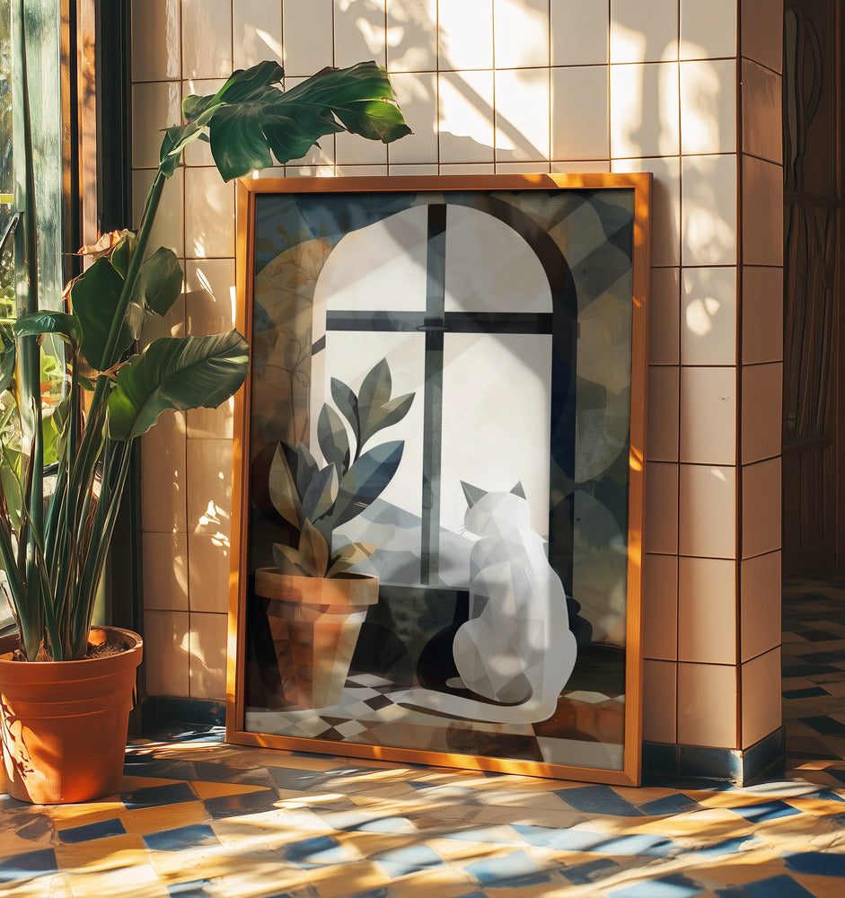 Vit katt | Poster