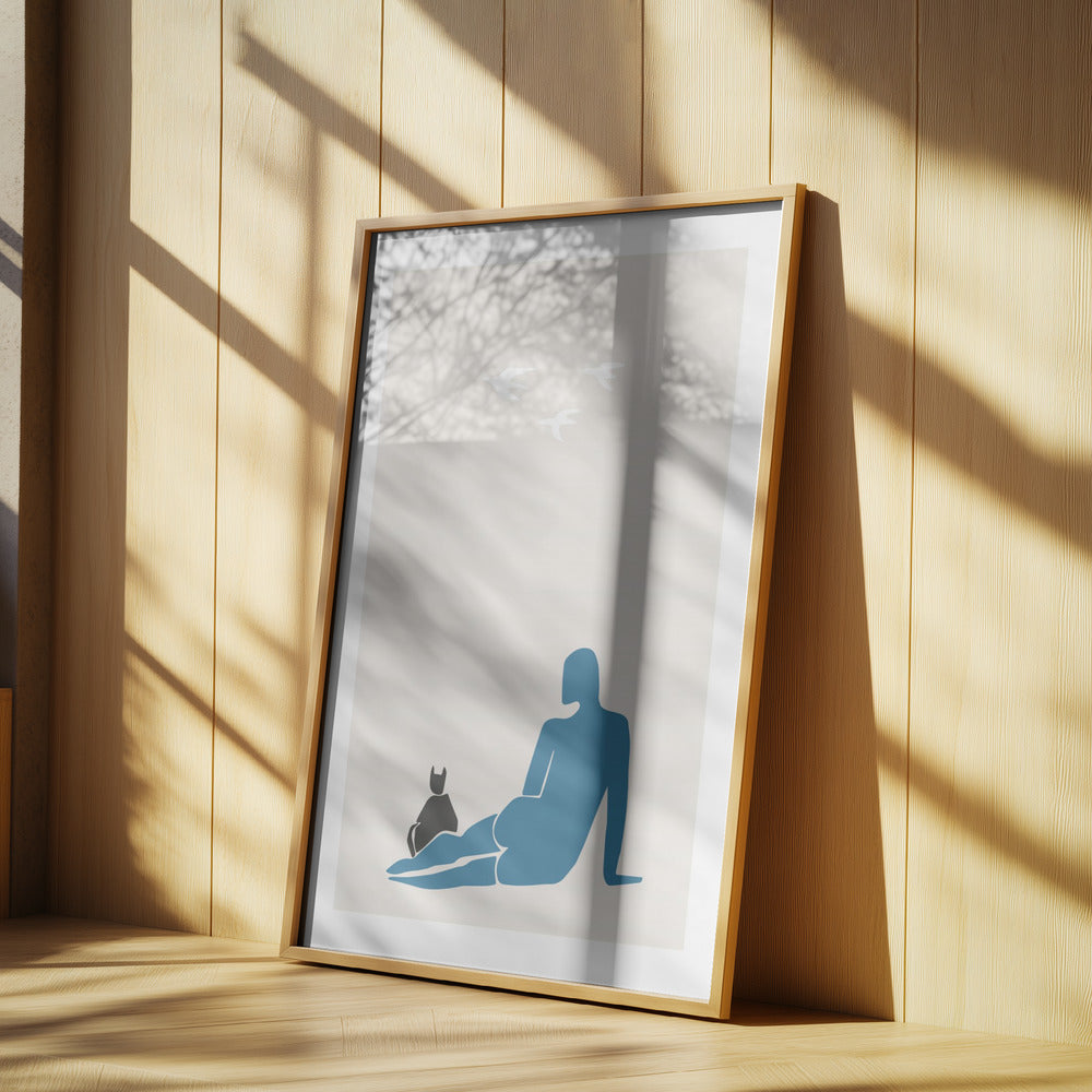 Kvinna och katt | Poster