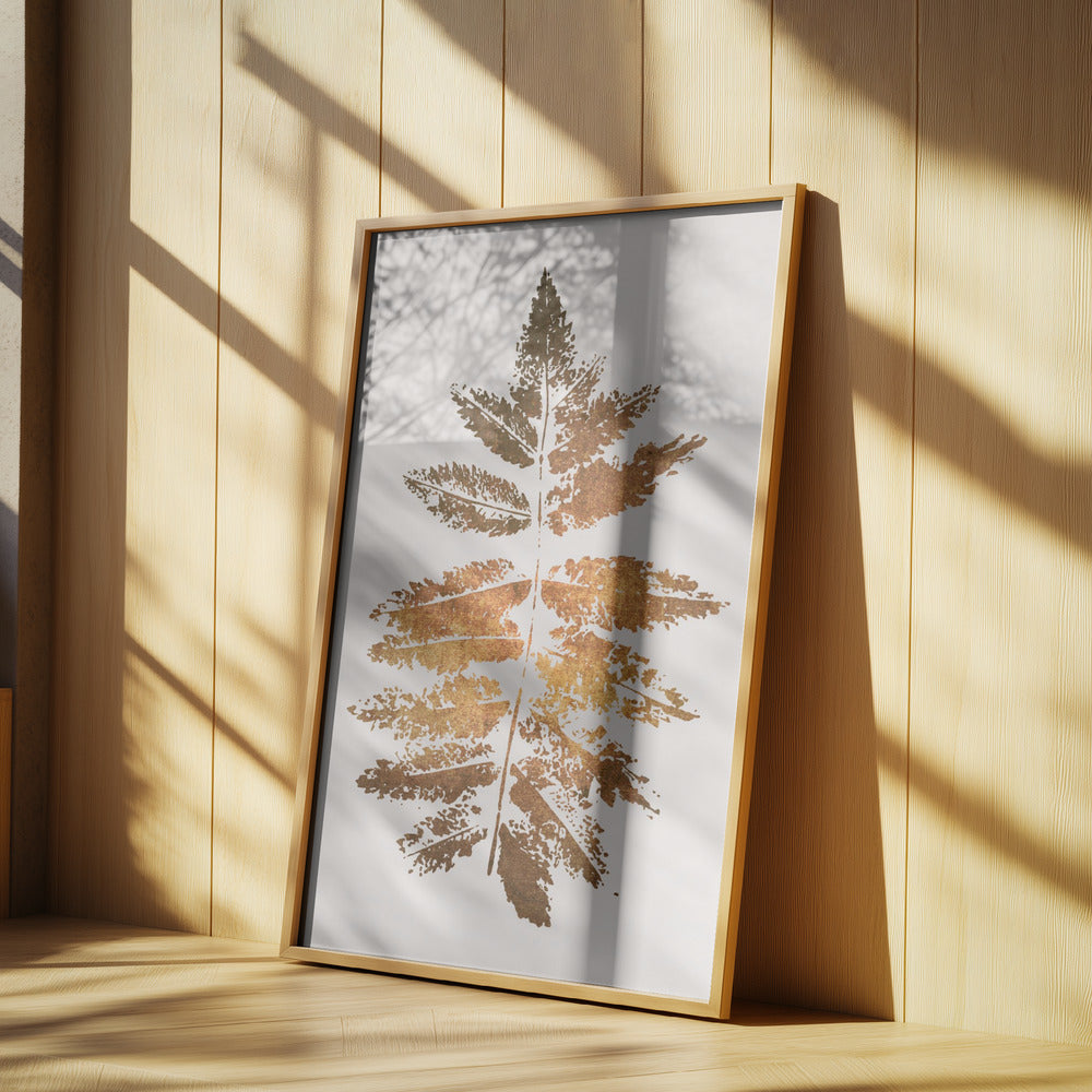 Oak Leaf Print   Gold | Poster