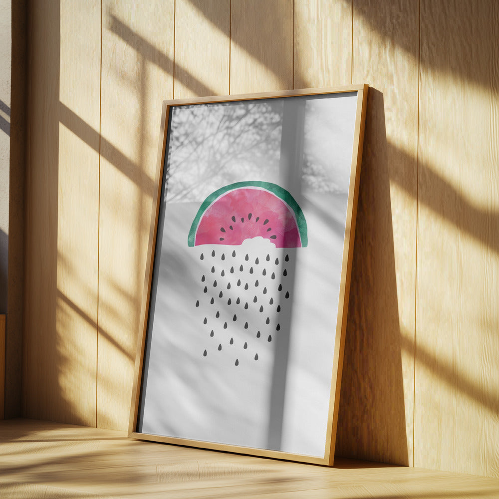 Wassermelonenregen | Poster - Kunstdruck