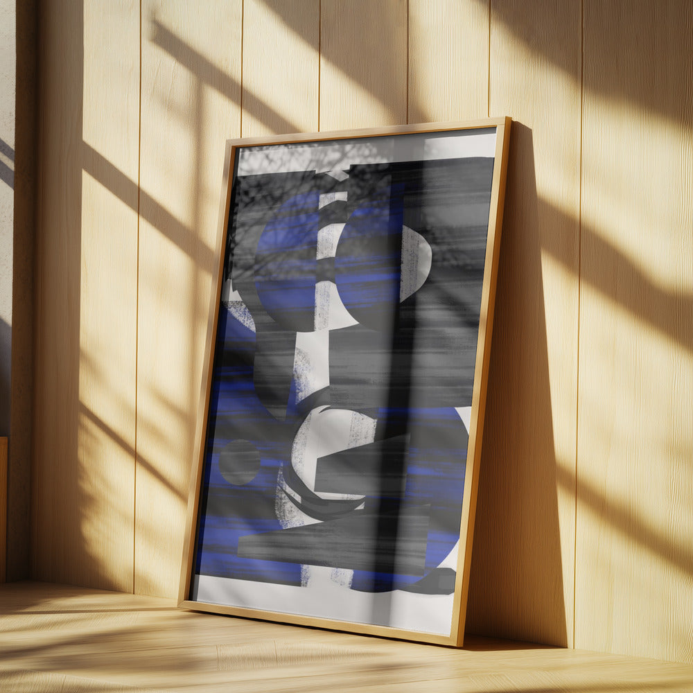 Abstrakt randigt minimalistiskt collage 28 | Poster