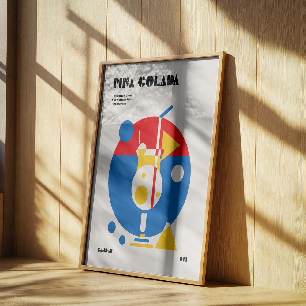 Piña Colada Bauhaus Cocktail | Poster