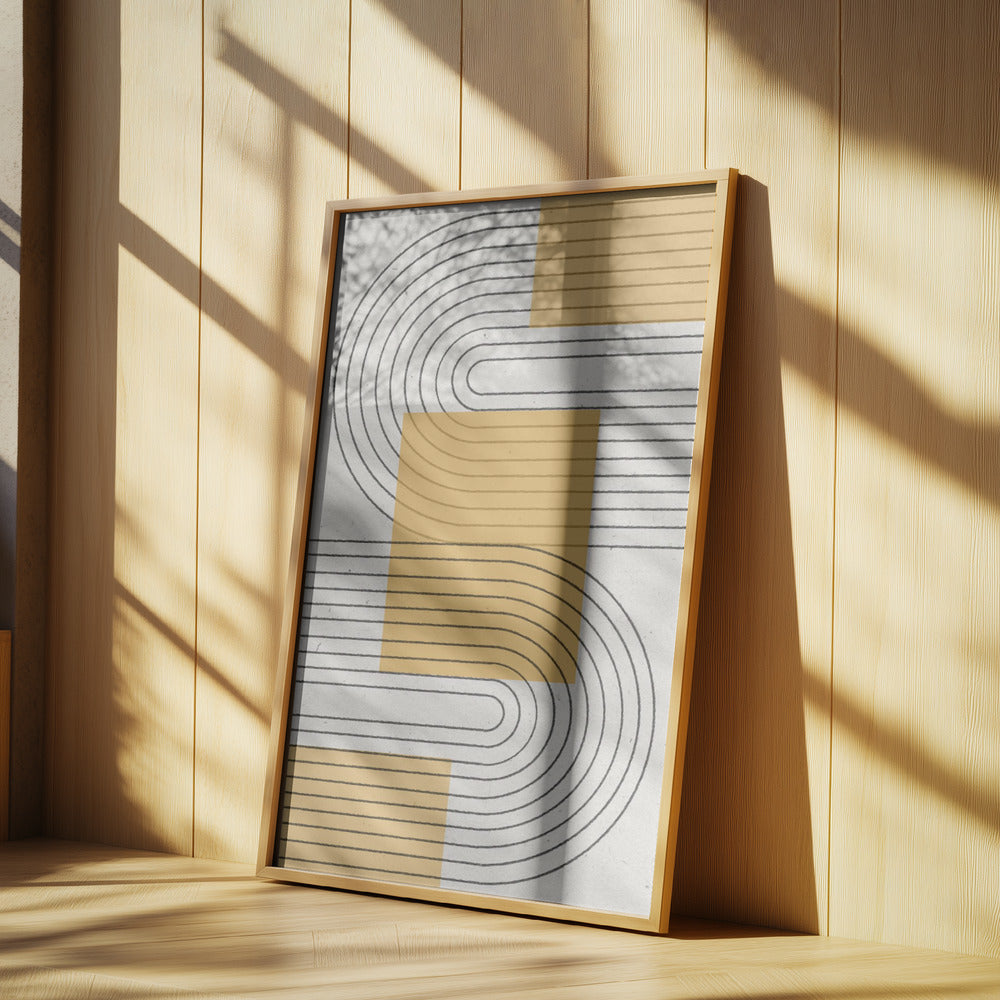 Gráfico moderno amarillo | Posters  - Impresiones de Arte