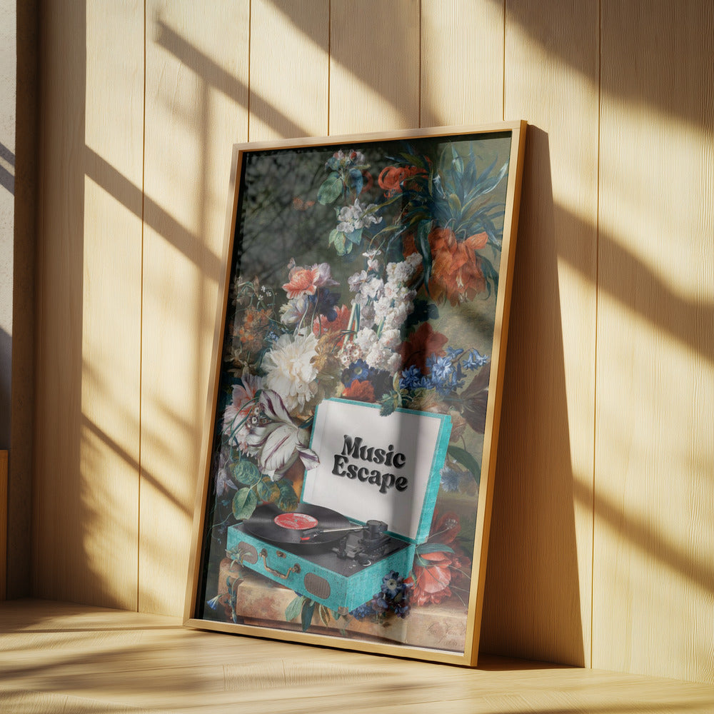 Musikalische Flucht | Poster - Kunstdruck
