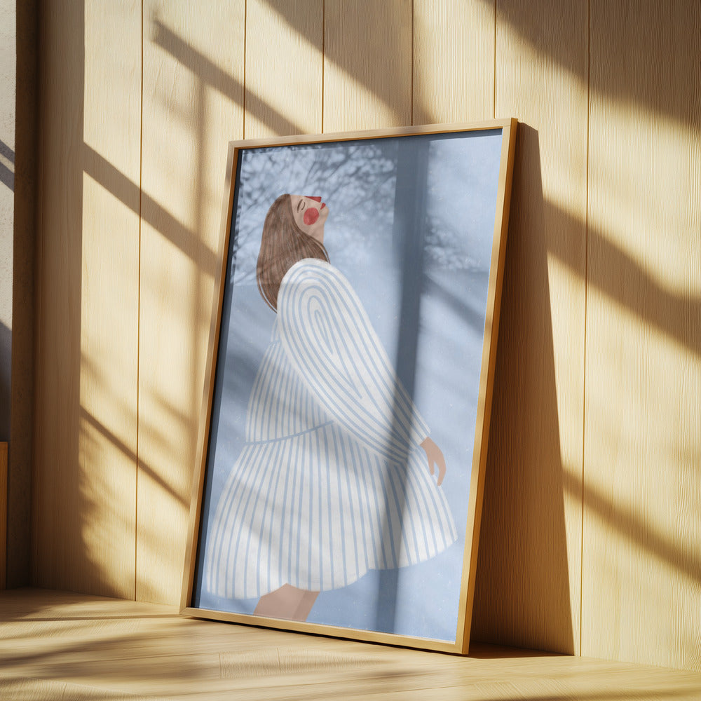 Kvinnan med de blå ränderna | Poster