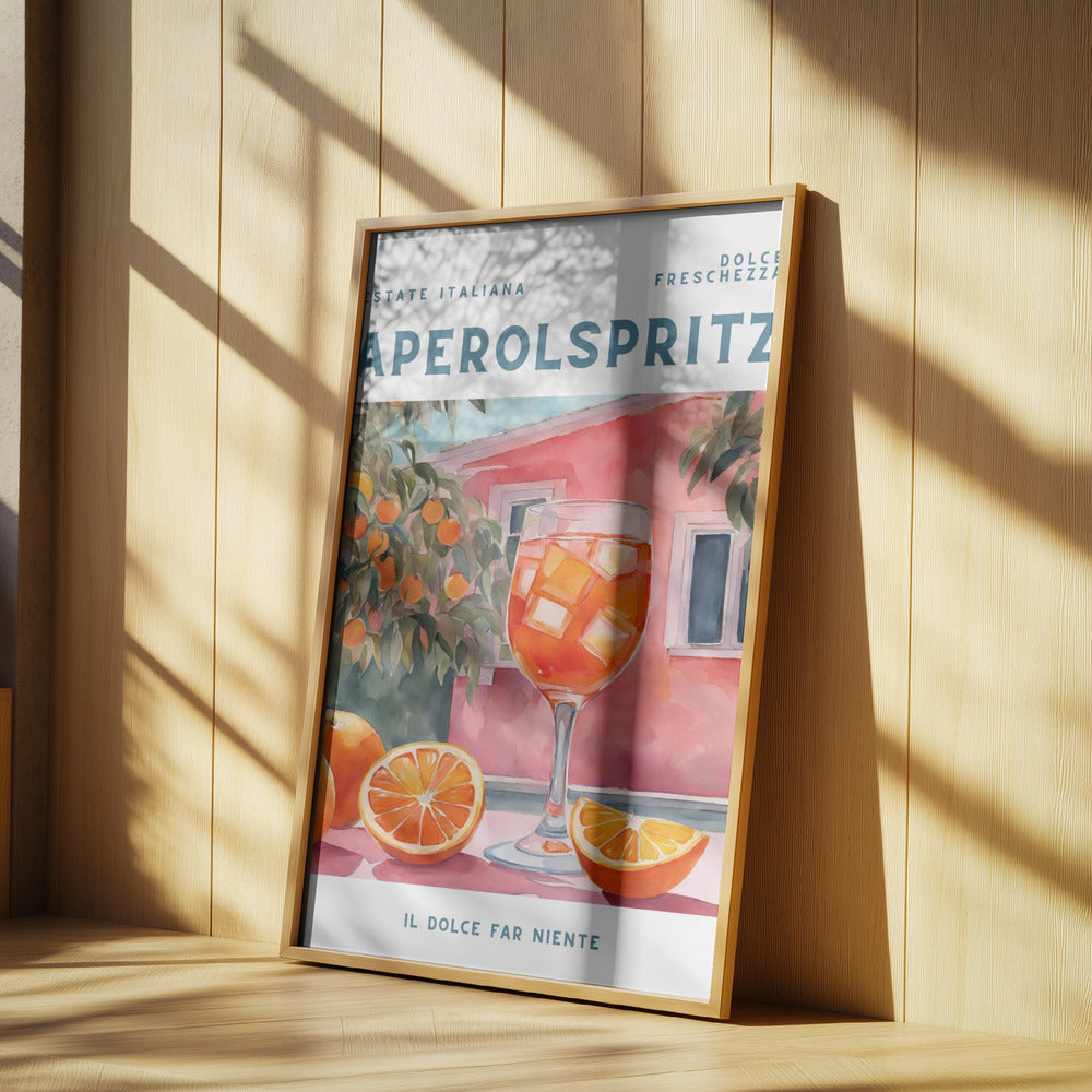 Aperol Spritz, Aquarell, Fresh | Poster