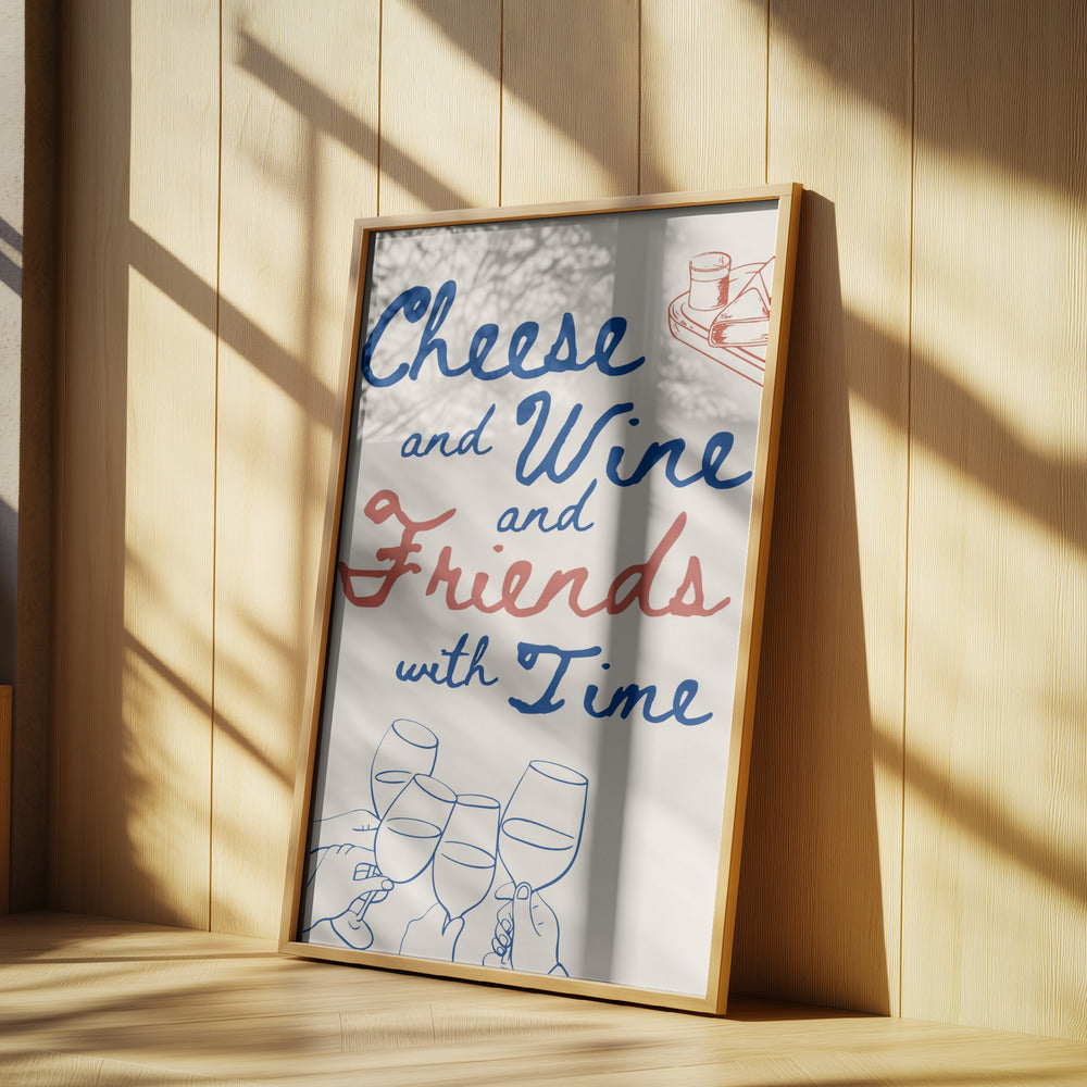 Ost och vin..., Text + Illustration | Poster