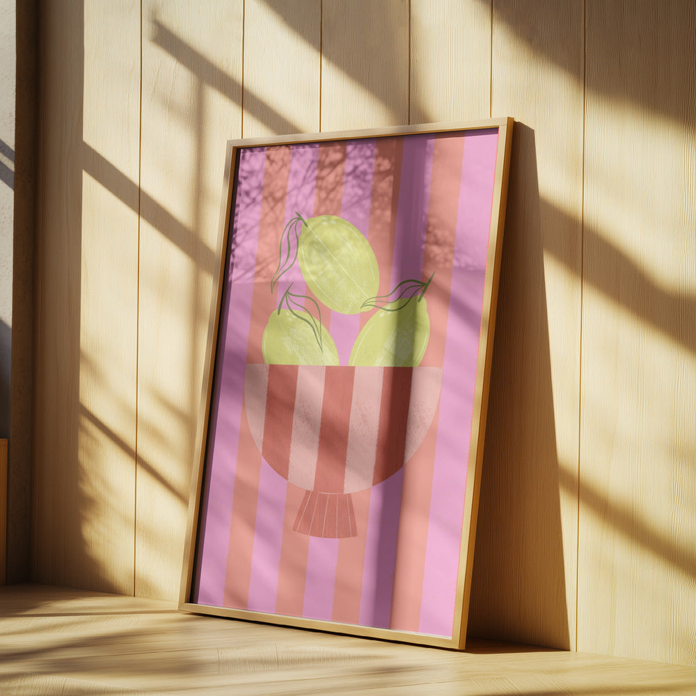 Schale mit Zitronen | Poster