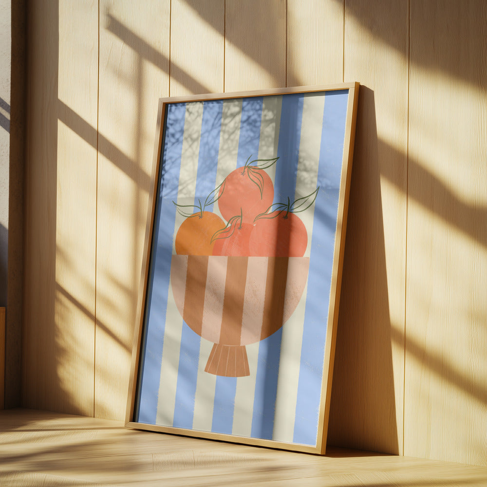 Schale mit Orangen | Poster
