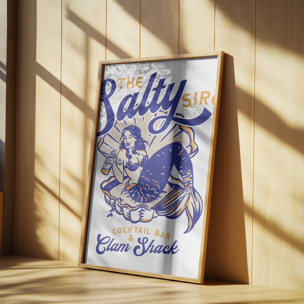 Salty Siren Cocktail Bar &amp; Clam Shack Sjöjungfru | Poster