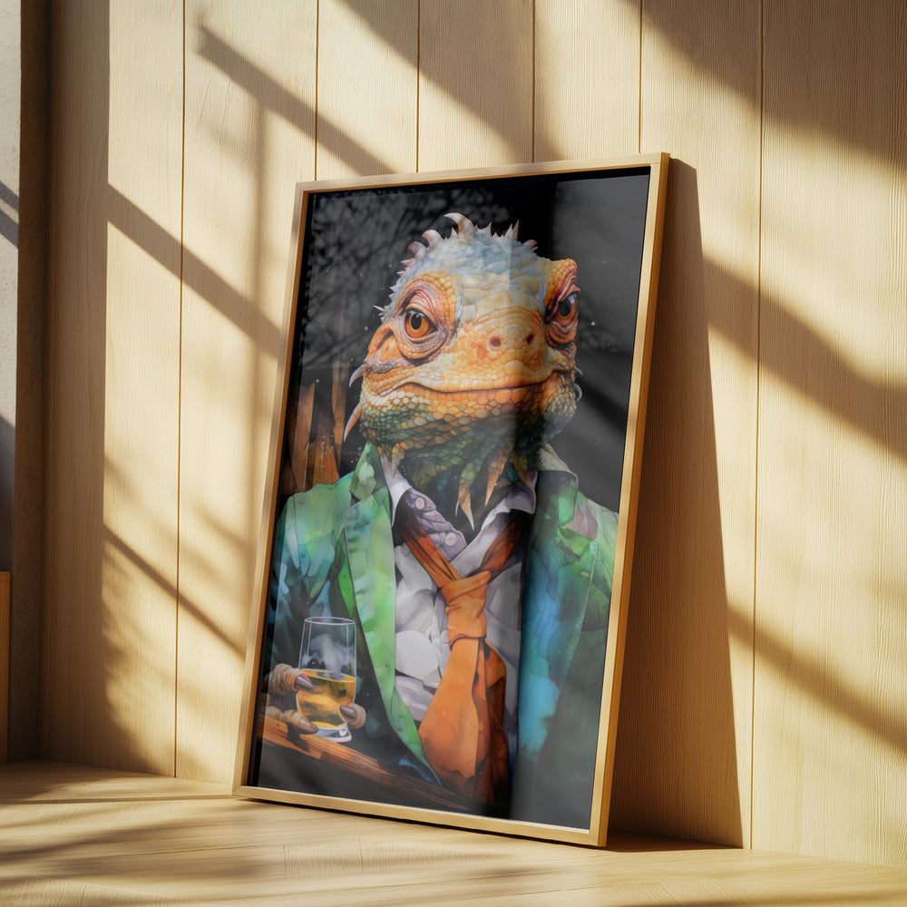 Chameleon Watercolor Animal Art | Poster