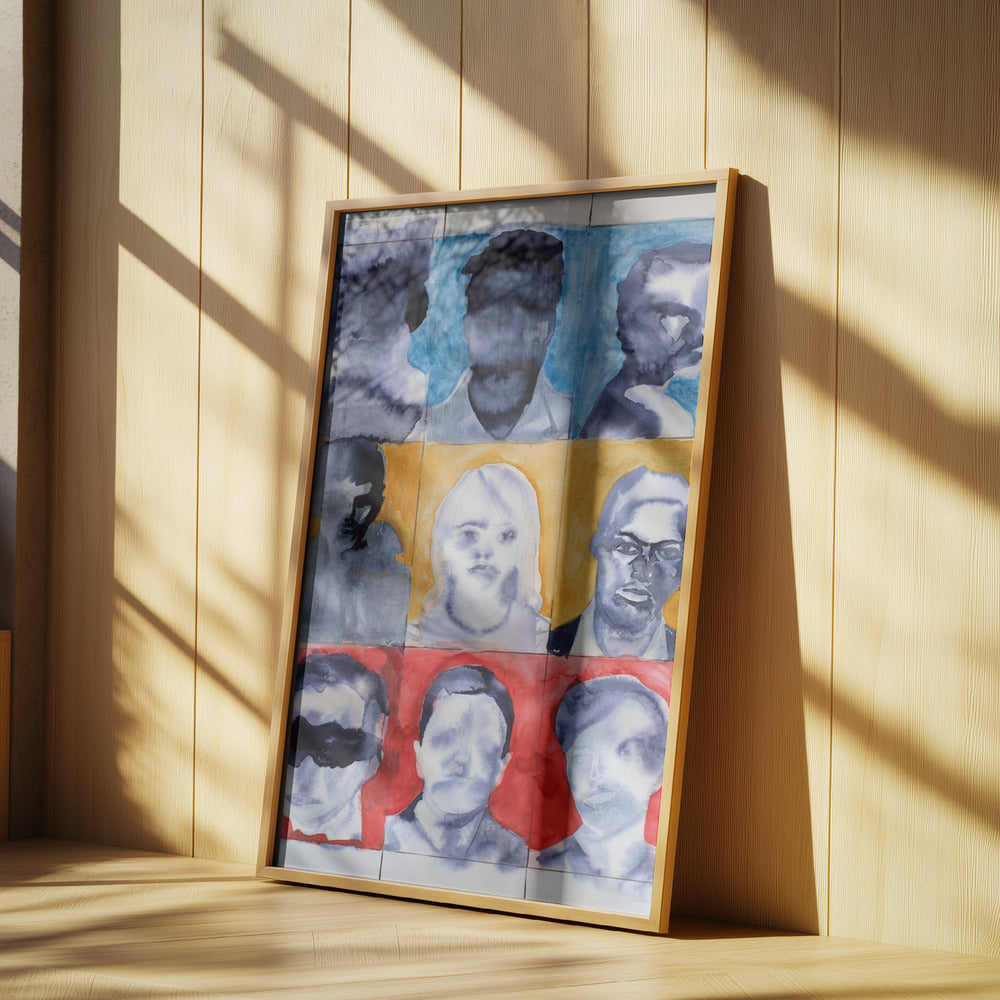 Porträttrutnät nr 1 | Poster