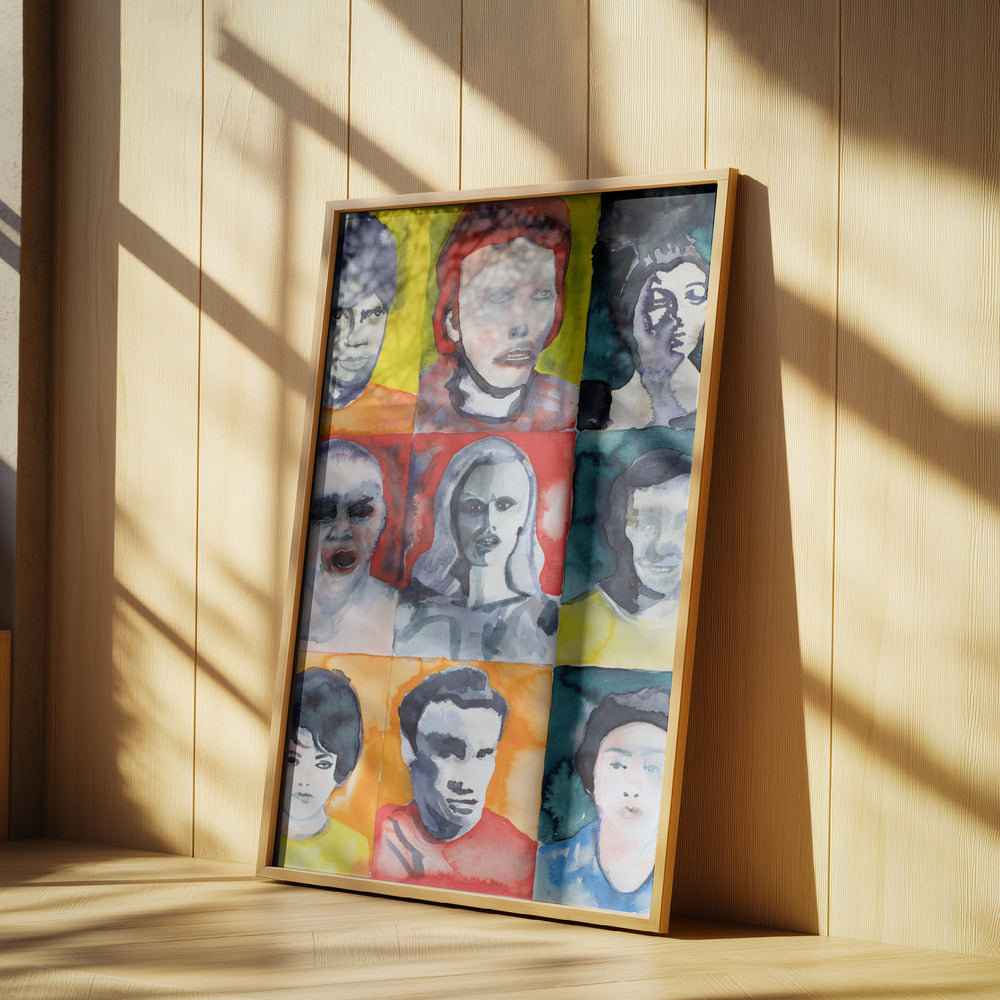 Porträttrutnät nr 2 | Poster